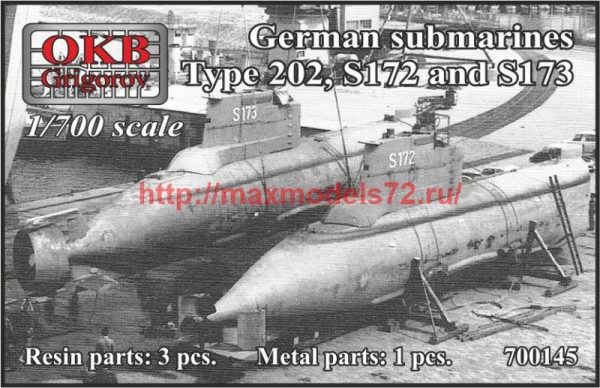 OKBN700145DP   German submarines Type 202, S172 and S173 (thumb74016)