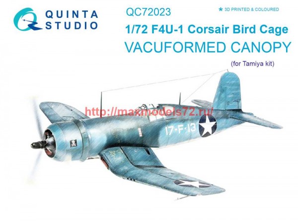 QC72023   Набор остекления для модели F4U-1 Corsair (Bird cage) (Tamiya) (thumb72170)