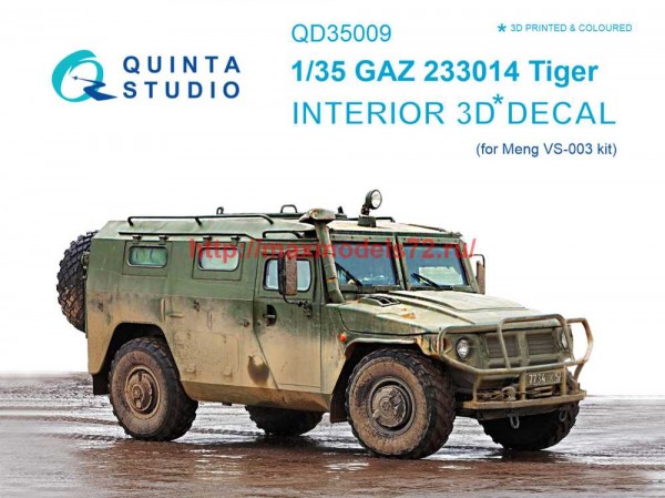 QD35009   3D Декаль интерьера кабины для ГАЗ 233014 Тигр (Meng) (thumb71119)