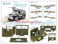 QD35052   3D Декаль интерьера кабины GMC CCKW 353 (open cab) (Tamiya) (attach3 71334)