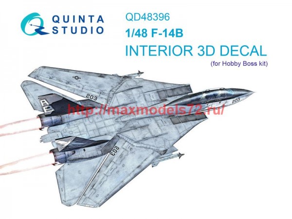 QD48396   3D Декаль интерьера кабины F-14B (Hobby Boss) (thumb73706)