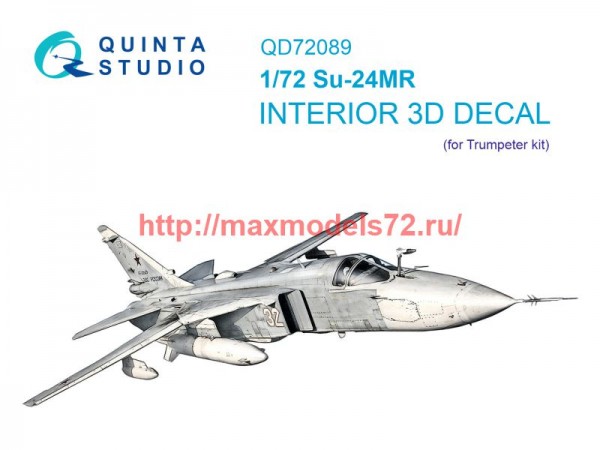 QD72089   3D Декаль интерьера кабины Су-24МР (Trumpeter) (thumb73614)