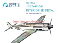 QD72093   3D Декаль интерьера кабины Ta 152C/H (Dragon) (thumb73618)