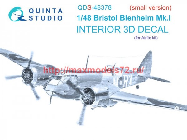 QDS-48378   3D Декаль интерьера кабины Bristol Blenheim Mk.I (Airfix) (Малая версия) (thumb73702)