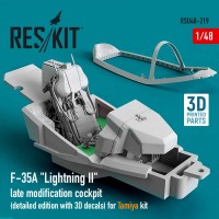 RSU48-0219   F-35A "Lightning II" cockpit (detailed edition with 3D decals) for Tamiya kit (3D Printing) (1/48) (thumb73175)