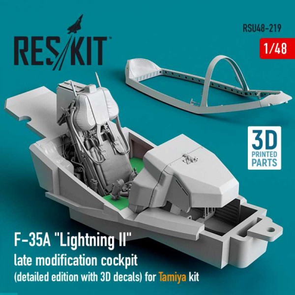 RSU48-0219   F-35A "Lightning II" cockpit (detailed edition with 3D decals) for Tamiya kit (3D Printing) (1/48) (thumb73175)