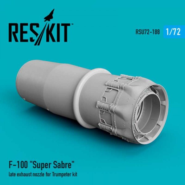 RSU72-0188   F-100 "Super Sabre" late exhaust nozzle for Trumpeter kit (1/72) (thumb73320)