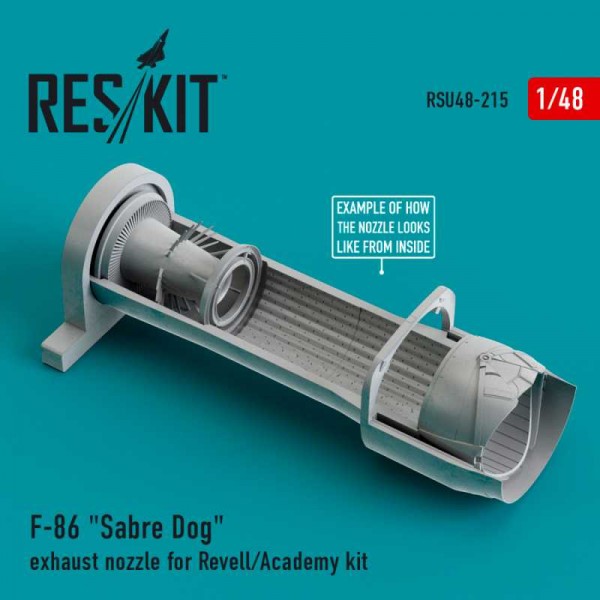 RSU48-0215   F-86 "Sabre Dog" exhaust nozzle for Revell/Academy kit (1/48) (thumb73172)