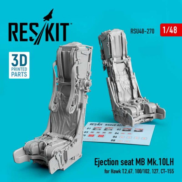 RSU48-0270   Ejection seat MB Mk.10LH for Hawk T.2,67,100/102,127,CT-155 (3D printing) (1/48) (thumb73221)