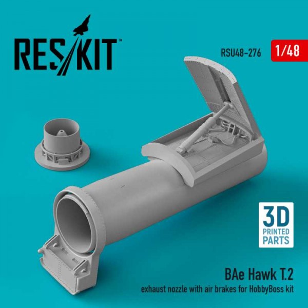 RSU48-0276   BAe Hawk T.2 exhaust nozzle with air brakes for HobbyBoss kit (3D printing) (1/48) (thumb73230)