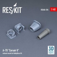 RSU48-0296   A-7D «Corsair II» exhaust nozzle for HobbyBoss kit (1/48) (attach2 73236)