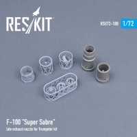 RSU72-0188   F-100 «Super Sabre» late exhaust nozzle for Trumpeter kit (1/72) (attach2 73320)