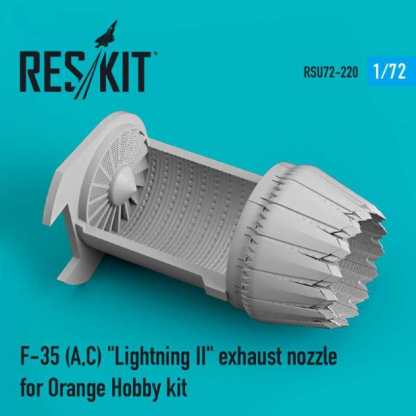 RSU72-0220   F-35 (A,C) "Lightning II" exhaust nozzle for Orange Hobby kit (1/72) (thumb73331)