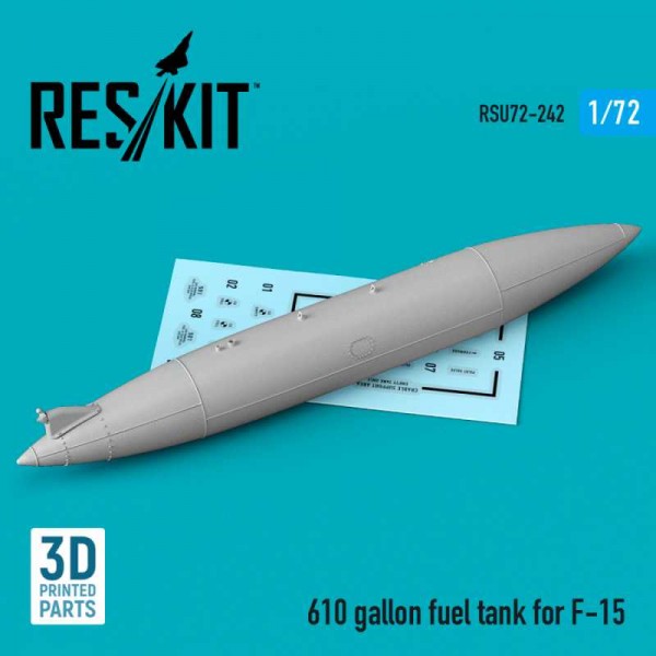RSU72-0242   610 gallon fuel tank for F-15 (1 pcs) (3D printing) (1/72) (thumb73341)