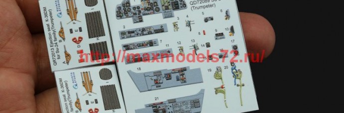 QD72089   3D Декаль интерьера кабины Су-24МР (Trumpeter) (attach1 73614)