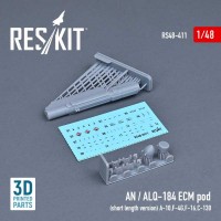 RS48-0411   AN / ALQ-184 ECM pod (short length version) (A-10,F-4G,F-16,C-130) (3D printing) (1/48) (attach1 73117)