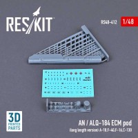 RS48-0412   AN / ALQ-184 ECM pod (long length version) (A-10,F-4G,F-16,C-130) (3D printing) (1/48) (attach1 73120)