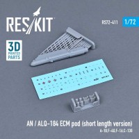 RS72-0411   AN / ALQ-184 ECM pod (short length version) (A-10,F-4G,F-16,C-130) (3D printing) (1/72) (attach1 73265)