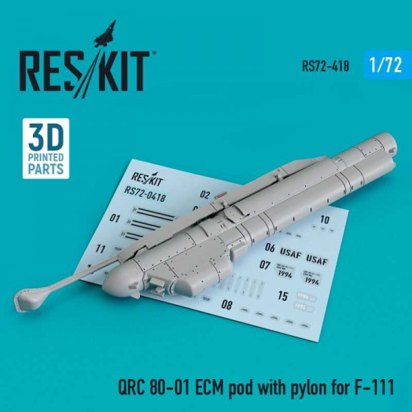 RS72-0418   QRC 80-01 ECM pod with pylon for F-111 (3D printing) (1/72) (thumb73276)