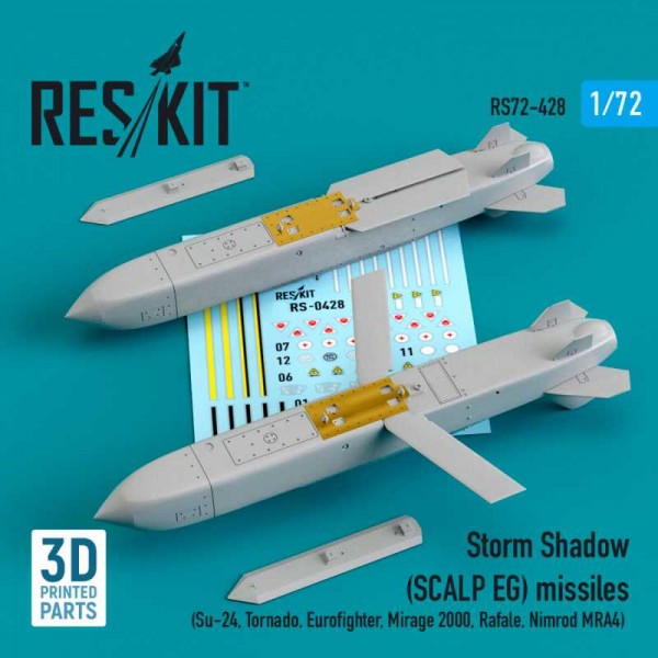 RS72-0428   Storm Shadow (SCALP EG) missiles (2 pcs) (Su-24, Tornado, Eurofighter, Mirage 2000, Rafale, Nimrod MRA4) (3D Printing) (1/72) (thumb73290)