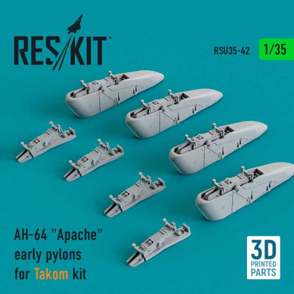 RSU35-0042   AH-64 "Apache" early pylons for Takom kit (3D Printing) (1/35) (thumb73102)