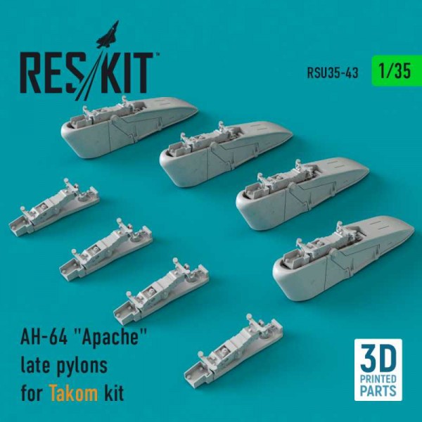 RSU35-0043   AH-64 "Apache" late pylons for Takom kit (3D Printing) (1/35) (thumb73104)