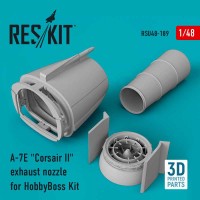 RSU48-0189   A-7E «Corsair II» exhaust nozzle for HobbyBoss Kit (3D printing) (1/48) (attach1 73163)