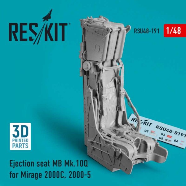 RSU48-0191   Ejection seat MB Mk.10Q for Mirage 2000C, 2000-5 (3D printing) (1/48) (thumb73166)