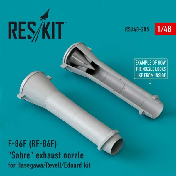 RSU48-0205   F-86F (RF-86F) «Sabre» exhaust nozzles for Hasegawa/Revell/Eduard kit (1/48) (thumb73168)