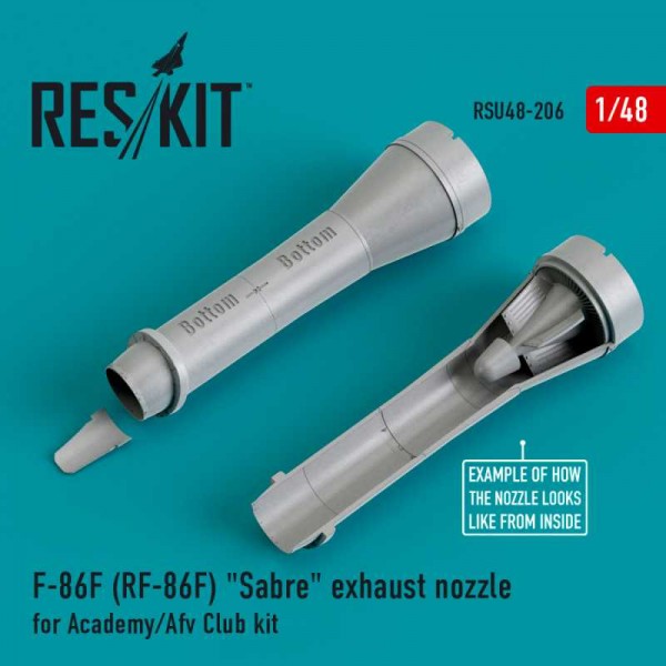 RSU48-0206   F-86F (RF-86F) "Sabre" exhaust nozzles for Academy/Afv Club kit (1/48) (thumb73170)