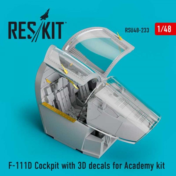 RSU48-0233   F-111D Cockpit with 3D decals for Academy kit (1/48) (thumb73183)