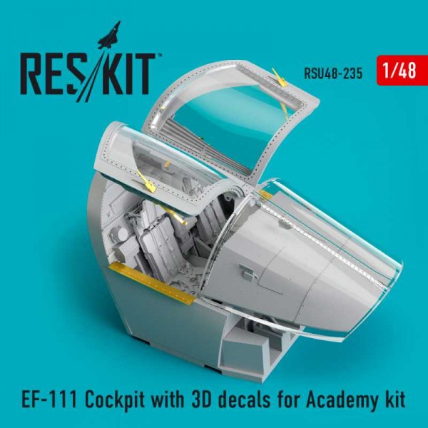 RSU48-0235   EF-111 Cockpit with 3D decals for Academy kit (1/48) (thumb73187)