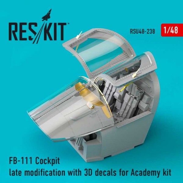 RSU48-0238   FB-111 Cockpit late modification with 3D decals for Academy kit (1/48) (thumb73193)