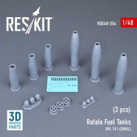 RSU48-0254   Rafale Fuel Tanks RPL 741 (2000L) (3 pcs) (3D printing) (1/48) (attach1 73200)