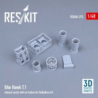 RSU48-0275   BAe Hawk T.1 exhaust nozzle with air brakes for HobbyBoss kit  (3D printing)  (1/48) (attach1 73227)