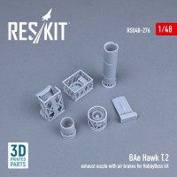 RSU48-0276   BAe Hawk T.2 exhaust nozzle with air brakes for HobbyBoss kit (3D printing) (1/48) (attach1 73230)