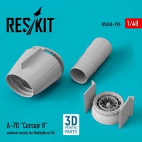 RSU48-0296   A-7D «Corsair II» exhaust nozzle for HobbyBoss kit (1/48) (attach1 73236)