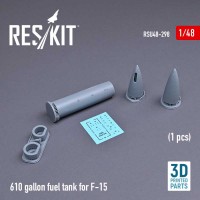 RSU48-0298   610 gallon fuel tank for F-15 (1 pcs) (3D printing) (1/48) (attach1 73243)