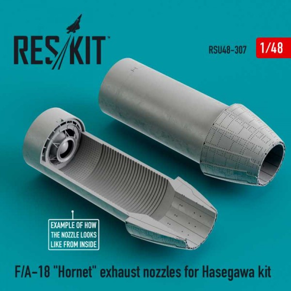 RSU48-0307   F/A-18 "Hornet" exhaust nozzles for Hasegawa kit (1/48) (thumb73246)