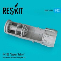 RSU72-0188   F-100 «Super Sabre» late exhaust nozzle for Trumpeter kit (1/72) (attach1 73320)