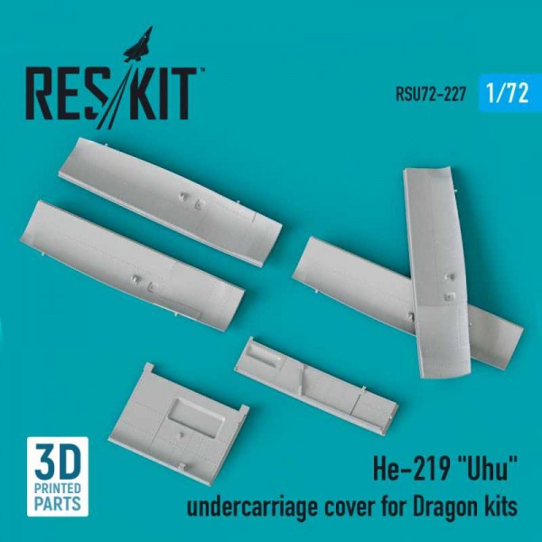 RSU72-0227   He-219 «Uhu» undercarriage covers for Dragon kit (3D printing) (1/72) (thumb73339)