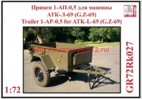 GR72Rk027   Прицеп 1-АП-0,5 для машины АТК-Л-69 (G.Z-704). (thumb74048)