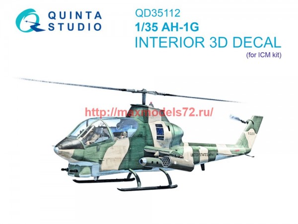 QD35112   3D Декаль интерьера кабины AH-1G Cobra (ICM) (thumb75238)