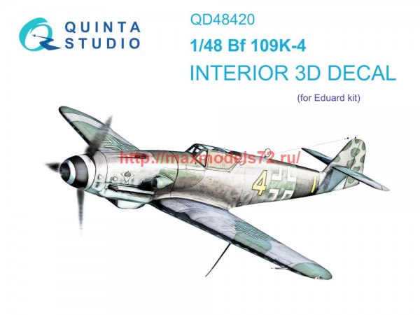 QD48420   3D Декаль интерьера кабины Bf 109K-4 (Eduard) (thumb75190)