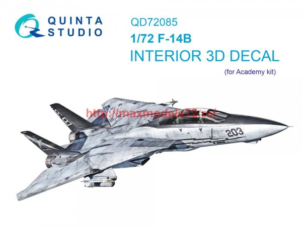 QD72085   3D Декаль интерьера кабины F-14B (Academy) (thumb75059)