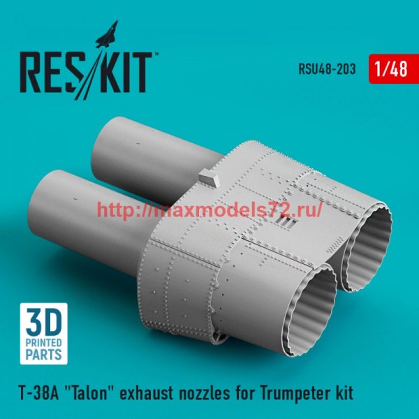 RSU48-0203   T-38A "Talon" exhaust nozzles for Trumpeter kit (3D Printed) (1/48) (thumb75942)