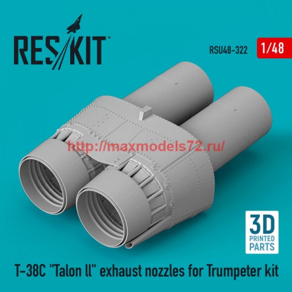 RSU48-0322   T-38C "Talon ll" exhaust nozzles for Trumpeter kit (3D Printed) (1/48) (thumb75972)