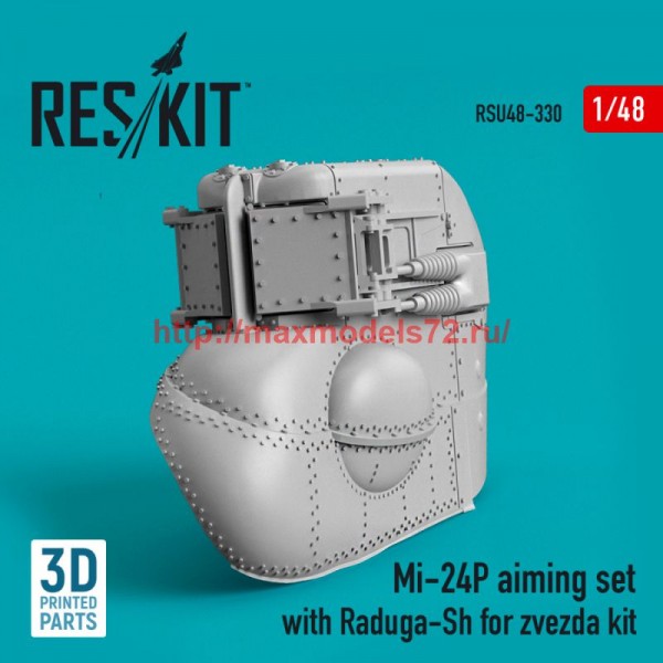 RSU48-0330   Mi-24P aiming set with Raduga-Sh for zvezda kit (3D Printed) (1/48) (thumb75983)