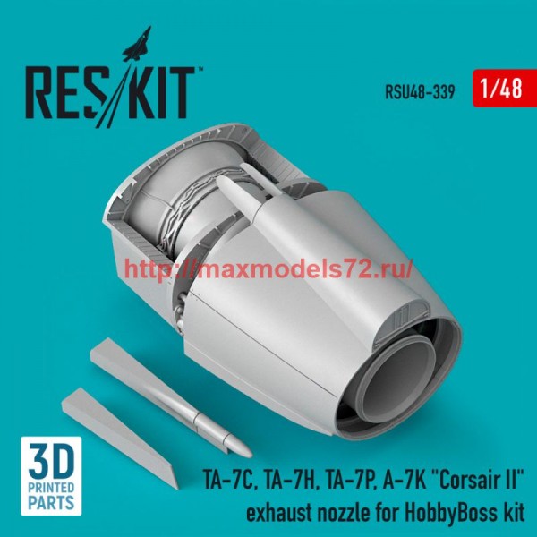 RSU48-0339   TA-7C, TA-7H, TA-7P, A-7K "Corsair II" exhaust nozzle for HobbyBoss kit (3D Printed) (1/48) (thumb75988)