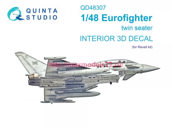 QD48307   3D Декаль интерьера кабины Eurofighter двухместный (Revell) (thumb77577)